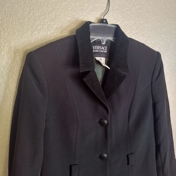 Versace jeans couture green button down blazer sz 40/4 - Picture 2 of 12